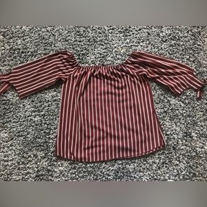 Marianne Plus Size 1X Flowy Boat neck Top Blouse~vacation beach wear